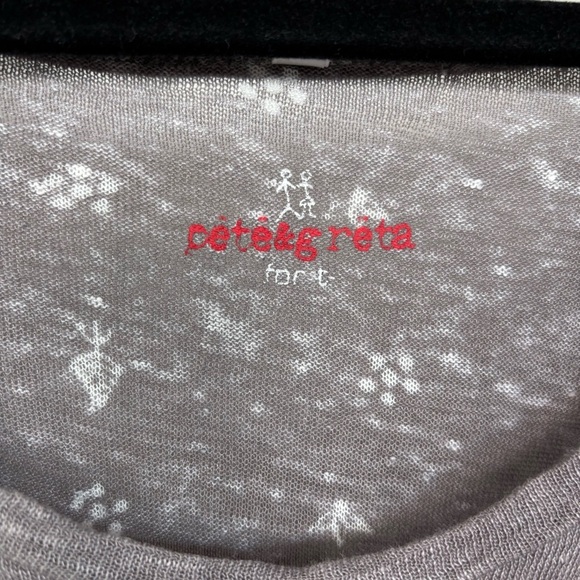 Pete & Greta by Johnny Was Linen Patterned Oversized Top Size S - Picture 2 of 7